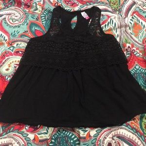 Cute black lace tank